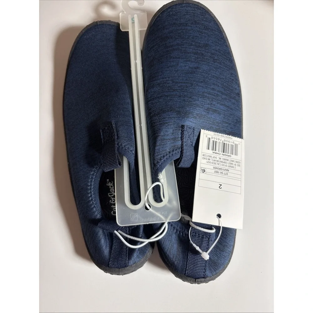 Kids Boys Cat and Jack‎ Water Shoes NWT Size 2 Dark Blue